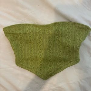 SHEIN green knit bandeau top